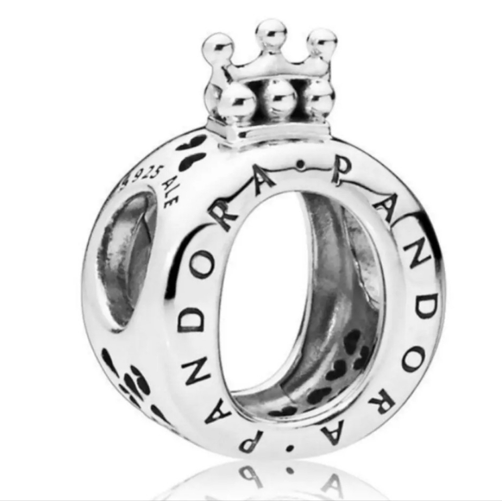 Pandora Crown O Logo Charm 925 ALE Authentic